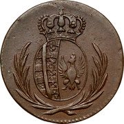 Poland Grosz Frederick Augustus I 1810 IS C# 81 coin obverse Poland Grosz Frederick Augustus I 1810 IS C# 81 coin obverse