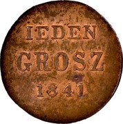 Poland Grosz Nicholas I 1841 C# 107 IEDEN GROSZ 1841 coin reverse Poland Grosz Nicholas I 1841 C# 107 IEDEN GROSZ 1841 coin reverse