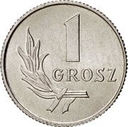 Poland Grosz Circulation Coin 1949 4mln - Budapest Mint, 116k - Warsaw Mint Y# 39 1 GROSZ coin reverse Poland Grosz Circulation Coin 1949 4mln - Budapest Mint, 116k - Warsaw Mint Y# 39 1 GROSZ coin reverse