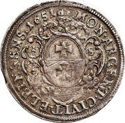 Poland Ort Elbing City Coin 1651 WVE KM# 52 MON ARGENT CIVIT ELBINGENS 1651 coin reverse Poland Ort Elbing City Coin 1651 WVE KM# 52 MON ARGENT CIVIT ELBINGENS 1651 coin reverse
