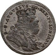 Poland Poltorak August III 1755 EC Warsz. Centrum Numiz. Auction 52, 11.12, XF - $3670 KM# 166 D G AVGVSTVS III REX POLONIARVM coin obverse Poland Poltorak August III 1755 EC Warsz. Centrum Numiz. Auction 52, 11.12, XF - $3670 KM# 166 D G AVGVSTVS III REX POLONIARVM coin obverse