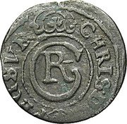 Poland Solidus (Szelag, Schilling) Christina 1635 KM# 46 CHRIS D G REG SVE CR coin obverse Poland Solidus (Szelag, Schilling) Christina 1635 KM# 46 CHRIS D G REG SVE CR coin obverse