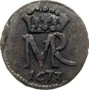 Poland Solidus (Szelag, Schilling) Elbing City Coin 1673 KM# 90 MR 1673 coin obverse Poland Solidus (Szelag, Schilling) Elbing City Coin 1673 KM# 90 MR 1673 coin obverse