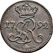 Poland Solidus (Szelag, Schilling) Stanislaus Augustus 1792 MV KM# 180 SAR coin obverse Poland Solidus (Szelag, Schilling) Stanislaus Augustus 1792 MV KM# 180 SAR coin obverse