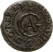 Poland Solidus (Szelag, Schilling) Gustavus Adolphus 1633 KM# 45 GA GVS ADO D G REX coin obverse Poland Solidus (Szelag, Schilling) Gustavus Adolphus 1633 KM# 45 GA GVS ADO D G REX coin obverse