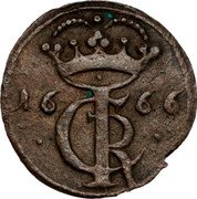 Poland Solidus (Szelag, Schilling) Thorn City 1666 KM# 46 ICR 16 66 coin obverse Poland Solidus (Szelag, Schilling) Thorn City 1666 KM# 46 ICR 16 66 coin obverse