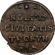 Poland Solidus (Szelag, Schilling) Thorn City 1666 KM# 46 SOLID CIVITATIS THORVN coin reverse Poland Solidus (Szelag, Schilling) Thorn City 1666 KM# 46 SOLID CIVITATIS THORVN coin reverse