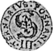 Poland Ternar (3 Denarii - 1 Pfennig) Posen Coin 1624 KM# 22 S POSNANI III TERNARIVS coin obverse Poland Ternar (3 Denarii - 1 Pfennig) Posen Coin 1624 KM# 22 S POSNANI III TERNARIVS coin obverse