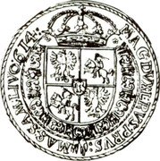 Poland Thaler Sigismund III 1614 KM# 17 MAG DVX L RVS PRVS MAS SAM LIVO 614 coin reverse Poland Thaler Sigismund III 1614 KM# 17 MAG DVX L RVS PRVS MAS SAM LIVO 614 coin reverse