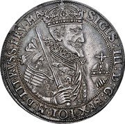 Poland Thaler Sigismund III 1627 KM# 44 SIGIS III D G REX POL M D LIT RVS PRVS MAS coin obverse