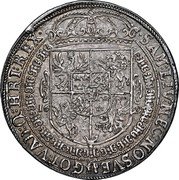 Poland Thaler Sigismund III 1627 KM# 44 SAM LIV NE NO SVE GOT VAD Q HRI REX 16 27 coin reverse