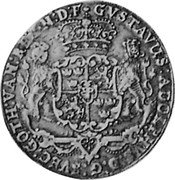 Poland Thaler Gustaw II Adolf Swedish Occupation 1628 KM# 14 GVSTAVUS ADOLPHVS D G SVEC GOTH VAN REX M D F coin obverse Poland Thaler Gustaw II Adolf Swedish Occupation 1628 KM# 14 GVSTAVUS ADOLPHVS D G SVEC GOTH VAN REX M D F coin obverse