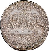 Poland Thaler Thorn City 1629 KM# 7.1 FIDES.ET.CONSTANTIA.PER.IGNEM.PROBATA coin reverse Poland Thaler Thorn City 1629 KM# 7.1 FIDES.ET.CONSTANTIA.PER.IGNEM.PROBATA coin reverse