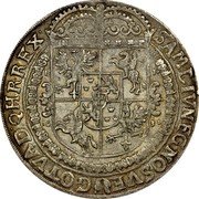 Poland Thaler Sigismund III 1631 II KM# 48.1 SAM LIV NEG NO SVE GOT VAD Q HR REX I I 16 31 coin reverse Poland Thaler Sigismund III 1631 II KM# 48.1 SAM LIV NEG NO SVE GOT VAD Q HR REX I I 16 31 coin reverse