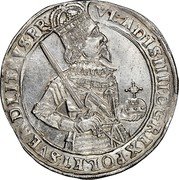 Poland Thaler Thorn City 1633 II KM# 21 VLADIS IIII D G REX POL ET SVE M D LIT RVS PR coin obverse Poland Thaler Thorn City 1633 II KM# 21 VLADIS IIII D G REX POL ET SVE M D LIT RVS PR coin obverse