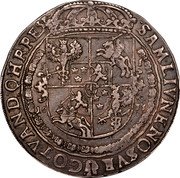 Poland Thaler Wladyslaw IV Vasa 1633 II KM# 54 SAM LIV NE NO SVE GOT VAND Q HR REX 16 33 I I coin reverse Poland Thaler Wladyslaw IV Vasa 1633 II KM# 54 SAM LIV NE NO SVE GOT VAND Q HR REX 16 33 I I coin reverse
