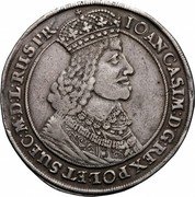 Poland Thaler Johann Casimir 1649 GR KM# 40 IOAN CASIM D G REX POL ET SUEC M D L RUS PR coin obverse Poland Thaler Johann Casimir 1649 GR KM# 40 IOAN CASIM D G REX POL ET SUEC M D L RUS PR coin obverse