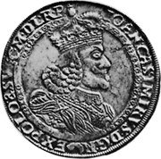 Poland Thaler Posen Coin 1652 (aa)-AT KM# 25 IOAN CASIMIRVS D G R EX POLO&SV C M D L R P coin obverse Poland Thaler Posen Coin 1652 (aa)-AT KM# 25 IOAN CASIMIRVS D G R EX POLO&SV C M D L R P coin obverse
