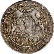 Poland Thaler Johann III Sobieski 1685 DL Stack's Tallent & Belzberg Coll., 4-08, AU - $40,000 KM# 76 MONETA ARGENTEA CIVITATIS GEDANENSIS 1685 D L coin reverse Poland Thaler Johann III Sobieski 1685 DL Stack's Tallent & Belzberg Coll., 4-08, AU - $40,000 KM# 76 MONETA ARGENTEA CIVITATIS GEDANENSIS 1685 D L coin reverse