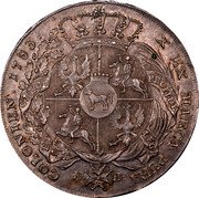 Poland Thaler Stanislaus Augustus 1783 EB KM# 200 X EX MARCA PURA ES COLONIEN 1783 EB coin reverse Poland Thaler Stanislaus Augustus 1783 EB KM# 200 X EX MARCA PURA ES COLONIEN 1783 EB coin reverse
