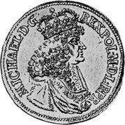Poland Thaler Michael I 1671 CS KM# 91 MICHAEL D G REX POL M D L R PR coin obverse Poland Thaler Michael I 1671 CS KM# 91 MICHAEL D G REX POL M D L R PR coin obverse