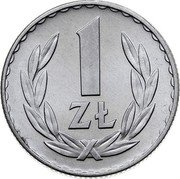 Poland Zloty Circulation Coin 1949 (w) Y# 45A 1 ZŁ coin reverse Poland Zloty Circulation Coin 1949 (w) Y# 45A 1 ZŁ coin reverse