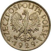 Poland Zloty German Occupation Coin 1929 (w) Y# 14 RZECZPOSPOLITA POLSKA 1929 coin obverse Poland Zloty German Occupation Coin 1929 (w) Y# 14 RZECZPOSPOLITA POLSKA 1929 coin obverse