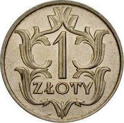 Poland Zloty German Occupation Coin 1929 (w) Y# 14 1 ZŁOTY coin reverse Poland Zloty German Occupation Coin 1929 (w) Y# 14 1 ZŁOTY coin reverse