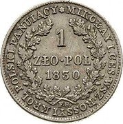 Poland Zloty Nicholas I 1830 FH C# 114.1 MIKOŁAY I. CES WSZ ROSSYI KRÓL POLSKI PANUIĄCY 1 ZŁO POL 1827 FH coin reverse Poland Zloty Nicholas I 1830 FH C# 114.1 MIKOŁAY I. CES WSZ ROSSYI KRÓL POLSKI PANUIĄCY 1 ZŁO POL 1827 FH coin reverse