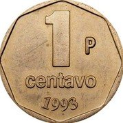 Argentina 1 Centavo (Pattern) 1 P CENTAVO 1993 coin reverse Argentina 1 Centavo (Pattern) 1 P CENTAVO 1993 coin reverse