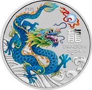 Australia 1 Dollar (Year of the Dragon. Indigo Dragon) 龍 DRAGON 2024 P125 coin reverse Australia 1 Dollar (Year of the Dragon. Indigo Dragon) 龍 DRAGON 2024 P125 coin reverse