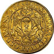 Poland 1 Ducat Johann Casimir Coin 1656 GR MON AUREA CIVITAT CEDANENS 1656 G R coin reverse Poland 1 Ducat Johann Casimir Coin 1656 GR MON AUREA CIVITAT CEDANENS 1656 G R coin reverse