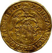 Poland 1 Ducat (Thorn City) KM# 22.1e MONETA AVR CIVIT THORVNENSIS 1637 I I coin reverse Poland 1 Ducat (Thorn City) KM# 22.1e MONETA AVR CIVIT THORVNENSIS 1637 I I coin reverse