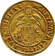 Poland 1 Ducat (Thorn City) KM# 22.1c MONETA AVR CIVIT THORVNENSIS 1635 I I coin reverse Poland 1 Ducat (Thorn City) KM# 22.1c MONETA AVR CIVIT THORVNENSIS 1635 I I coin reverse