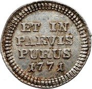 Poland 1 Groschen Pattern Coin 1771 KM# Pn85 ET IN PARVIS PUBUS 1771 coin reverse Poland 1 Groschen Pattern Coin 1771 KM# Pn85 ET IN PARVIS PUBUS 1771 coin reverse