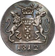 Poland 1 Grosz (Marshal Lefebvre French Occupation. Trial Strike) 1812 coin obverse Poland 1 Grosz (Marshal Lefebvre French Occupation. Trial Strike) 1812 coin obverse