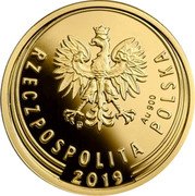 Poland 1 Grosz One Hundred Years of the Zloty 2019 MW Proof; all in proof set MW AU 900 RZECZPOSPOLITA POLSKA 2019 coin obverse