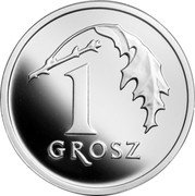 Poland 1 Grosz One Hundred Years of the Zloty 2019 MW Proof; all in proof set 1 GROSZ coin reverse