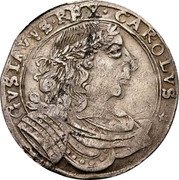 Poland 1 Ort (Elbing City. Karol X Gustaw Swedish Occupation) CAROLVS GUSTAVVS REX coin obverse Poland 1 Ort (Elbing City. Karol X Gustaw Swedish Occupation) CAROLVS GUSTAVVS REX coin obverse