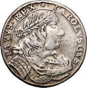 Poland 1 Ort (Elbing. Karol X Gustaw Swedish Occupation) CAROLVS GVS TAVVS REX coin obverse Poland 1 Ort (Elbing. Karol X Gustaw Swedish Occupation) CAROLVS GVS TAVVS REX coin obverse