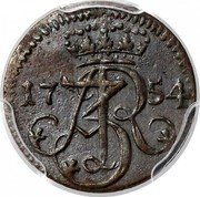 Poland 1 Solid (August III. Gdansk) 17 54 AR3 coin obverse Poland 1 Solid (August III. Gdansk) 17 54 AR3 coin obverse