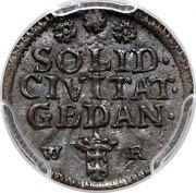 Poland 1 Solid (August III. Gdansk) SOLID CIVITAT GEDAN W R coin reverse Poland 1 Solid (August III. Gdansk) SOLID CIVITAT GEDAN W R coin reverse