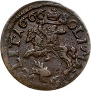 Poland 1 Solid (Johann Casimir) SOLI MA... LIT 1666 coin reverse Poland 1 Solid (Johann Casimir) SOLI MA... LIT 1666 coin reverse