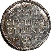 Poland 1 Solidus (Elbing Pattern Coin) KM# Pn9 SOLID CIVITAT ELBING F L S coin reverse Poland 1 Solidus (Elbing Pattern Coin) KM# Pn9 SOLID CIVITAT ELBING F L S coin reverse