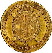 Belgium 1 Souverain (Joseph II Brussels) ARCH AUST DUX BURG LOTH BRAB COM FLAN 1786 coin reverse Belgium 1 Souverain (Joseph II Brussels) ARCH AUST DUX BURG LOTH BRAB COM FLAN 1786 coin reverse