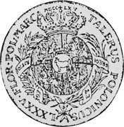 Poland 1 Thaler (Stanislaus Augustus Pattern Coin) KM# Pn54 LXXXV FLOR POL MARCA TALERUS POLONICUS MDCC LXV PROFIDE LEGE ET GREGE coin reverse Poland 1 Thaler (Stanislaus Augustus Pattern Coin) KM# Pn54 LXXXV FLOR POL MARCA TALERUS POLONICUS MDCC LXV PROFIDE LEGE ET GREGE coin reverse