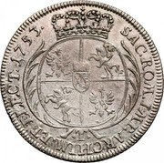 Poland 1 Tymf (August III) SAC ROM IMP ARCHIM ET ELECT 1753 T coin reverse Poland 1 Tymf (August III) SAC ROM IMP ARCHIM ET ELECT 1753 T coin reverse