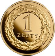 Poland 1 Zloty 100th Anniversary of Regaining Independence by Poland 2018 MW Proof 1 ZŁOTY coin reverse