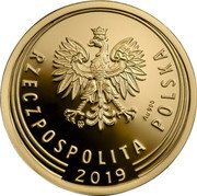 Poland 1 Zloty One Hundred Years of the Zloty 2019 MW Proof; all in proof set MW AU 900 RZECZPOSPOLITA POLSKA 2019 coin obverse
