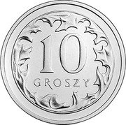 Poland 10 Groszy Circulation Coin 2017 MW Y# 971 10 GROSZY coin reverse Poland 10 Groszy Circulation Coin 2017 MW Y# 971 10 GROSZY coin reverse